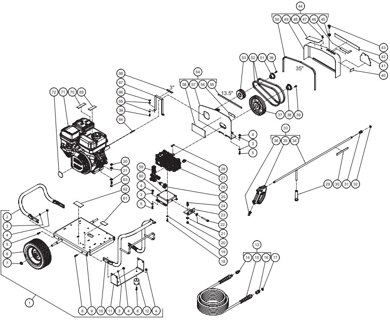 MITM JCW-4004-2MMB pressure washer parts and manual